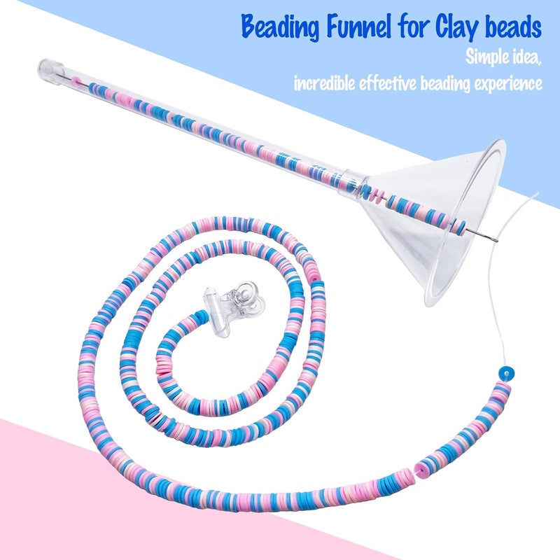Xmada Beading Funnel - 4 PCS Jewelry Making Tools Kit with Beading Needles, Bracelets, Necklaces Making - Image 4